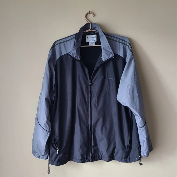 Champion Windbreaker Jacket Lightweight mens  Sz. XXL gray color - Picture 2 of 10
